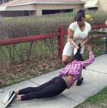 Ratchet girls fight clothes come off