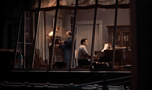 Image result for hitchcock cameo in rear window