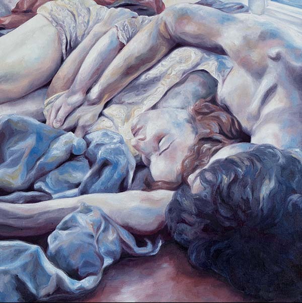 Melissa Huang, Play II, 2012, oil on canvas, 20&#8221;x20&#8221;