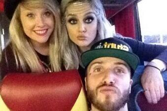 Perrie and Katherine in the tour bus today.