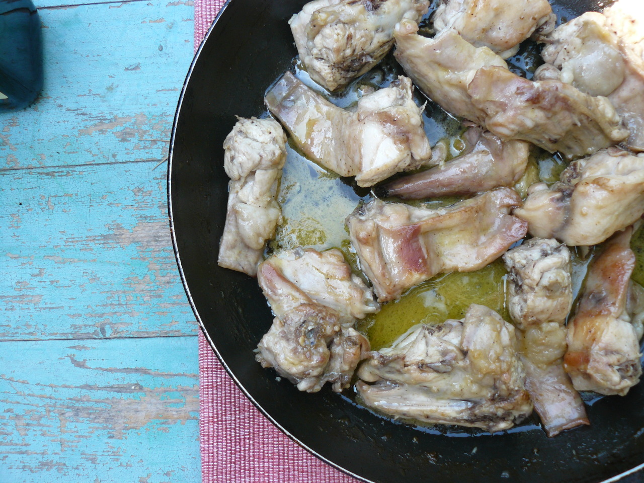 Braised rabbit or chicken, Italian Style - a recipe!