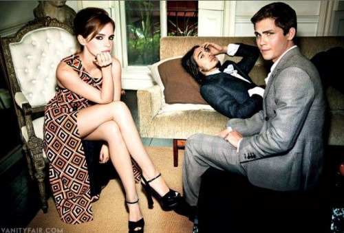 Emma Watson, Logan Lerman and Ezra Miller for Vanity Fair