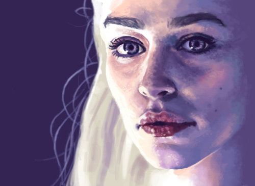 nathanielemmett: I love that the artist depicted her with her purplish eyes. I realize it’s a minor detail, but I always imaged Dany with that trait. 