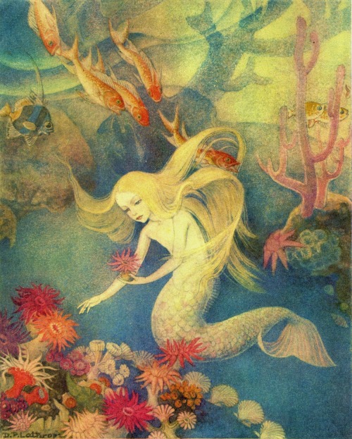  Dorothy Lathrop ~ The Little Mermaid ~ 1939 ~ via The strangest trees and flowers grow there, with leaves and stems so flexible that at the least motion of the water they move just as if they were alive. 