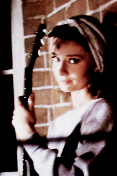  Audrey Hepburn photographed between takes by Howell Conant, on the set of Breakfast at Tiffany’s, in 1960 