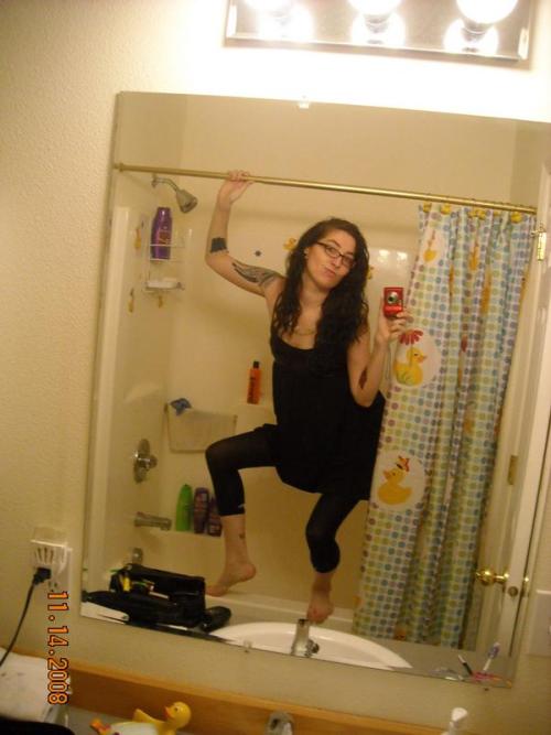this one just takes the duckface-in-the-bathroom-mirror shot to new heights of ridiculousness. seriously? you proudly post pictures of yourself like this on the internet for everyone to see? what is WRONG with you people?!?