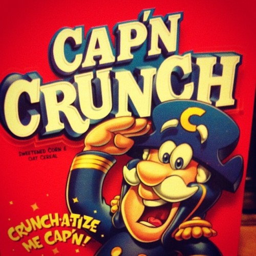 A little Cap&#8217;n Crunch whilst watching The Walking Dead. #OCaptainMyCaptain!