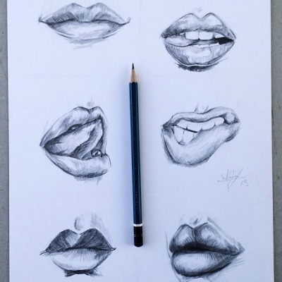 Lip Drawing | via Tumblr on We Heart It