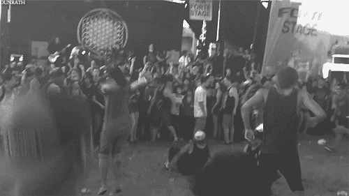 darkwhorse: dunrath: Bring Me The Horizon (Vans Warped Tour 2013: Pomona, Day 1) [x] Hey Im somewhere in this gif!!! I rushed right in front of the guy who did the backflip! 