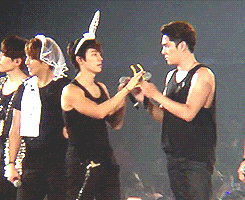 Image result for kangin and donghae gif