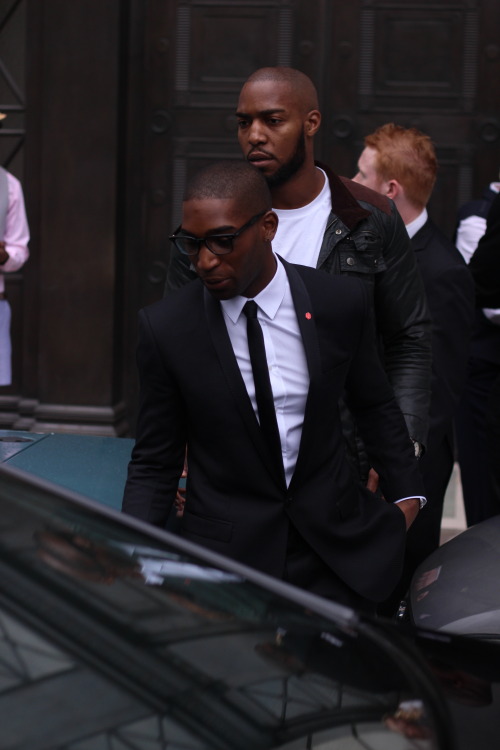  Tinie Tempah at London Collections: Men. Shot by Max Furr. 