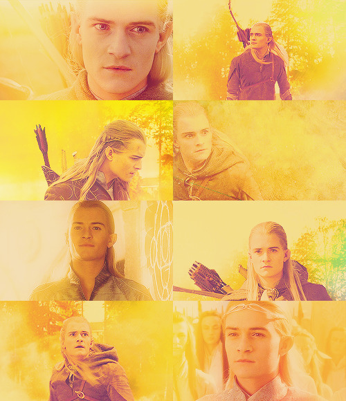 sassykili: The Fellowship members: Legolas of the Woodland Realm + Yellow 