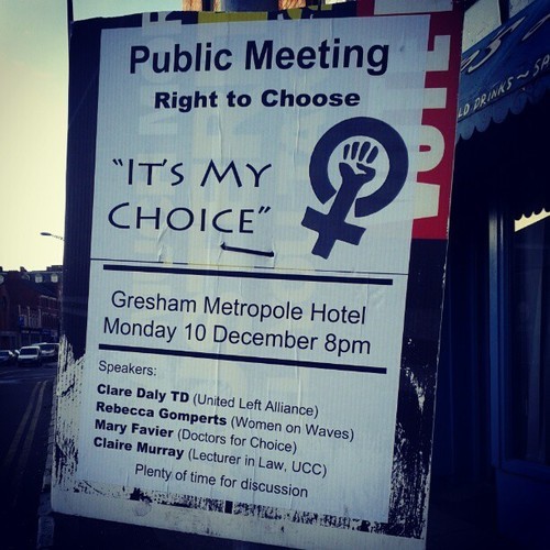 poster for Cork for Choice public meeting