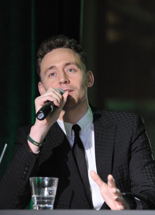 Judge Tom Hiddleston deliberates at the 2013 Jameson Empire Done in 60 Seconds Global Final on March 22, 2013 in London, England [HQ]