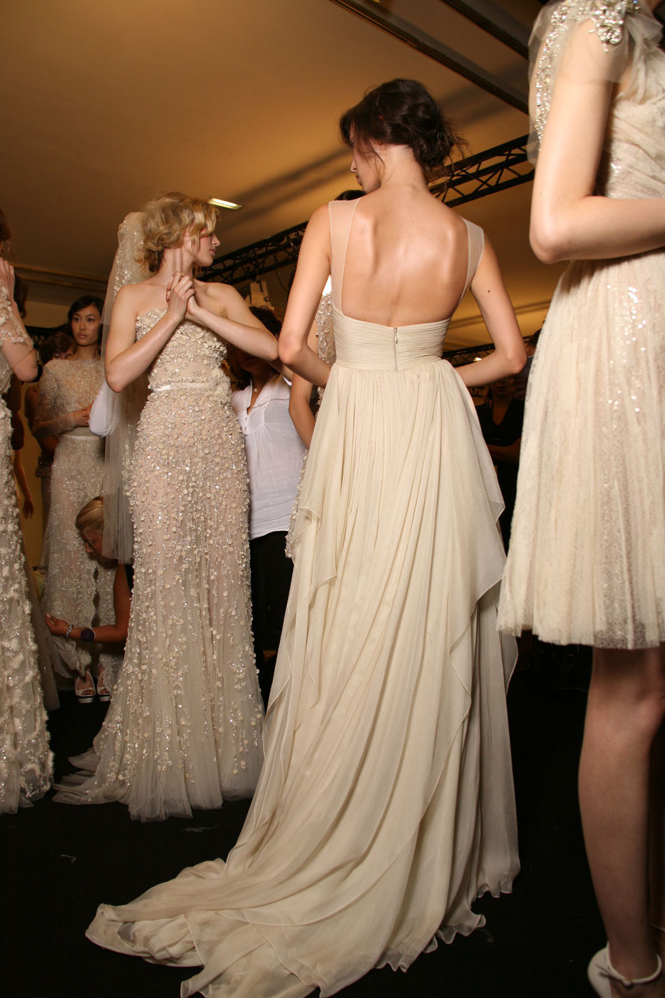 girlannachronism: Elie Saab fall 2011 couture backstage 