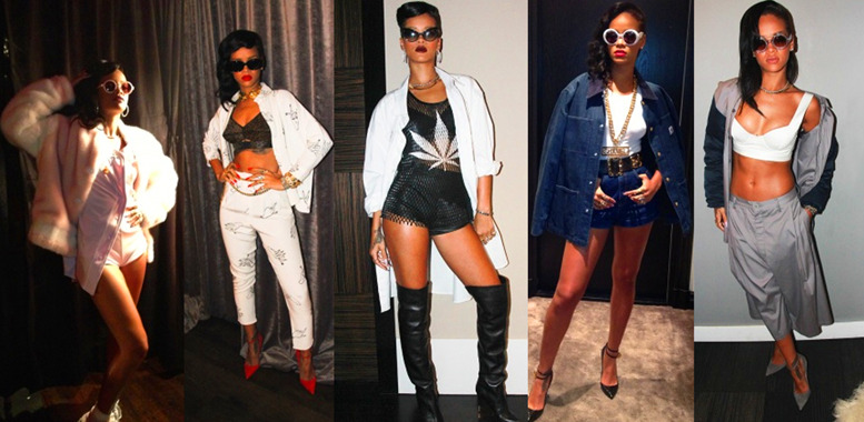 Rihanna&#8217;s 777 tour looks held in November all info on her outfits and designers worn can be found HERE.
More in depth interview on her look with her stylist Mel Ottenberg posted on Vogue UK HERE.