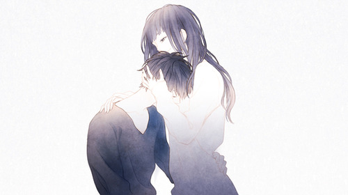 Sad Anime Love Hug