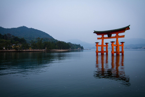 Miyajima: Great Torii at Itsukushima Shrine by banzainetsurfer on Flickr.