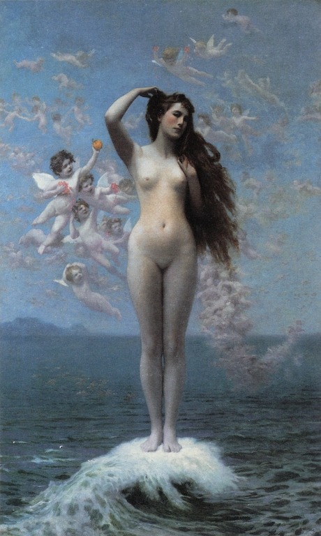 fleshandthedevil: “ Lovers ” “ Venus Rising (The Star) (1890) ” by Jean-Léon Gérôme 