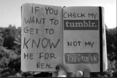 Check my Tumblr not my Facebook