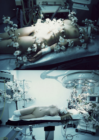 pikeys: Flowers of Sickness, by Marcel Van Der Vlught From the series “A New Day” these images depict the “flowers of illness”, featuring nude women in hospital regalia entwined in flowers to represent fragility and trauma 