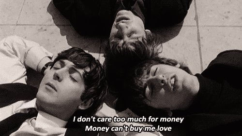 money can't buy me love the beatles gif