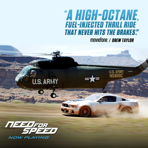 Check out what Drew Taylor from Moviefone has to say about Need for Speed Movie! Reblog to tell us what scene brought you the most thrills.