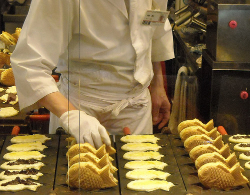 Taiyaki waffle cakes by Seb was in Japan on Flickr.