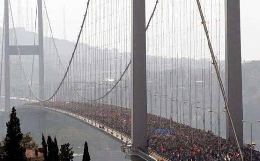 Bosporus Bridge is #occupied