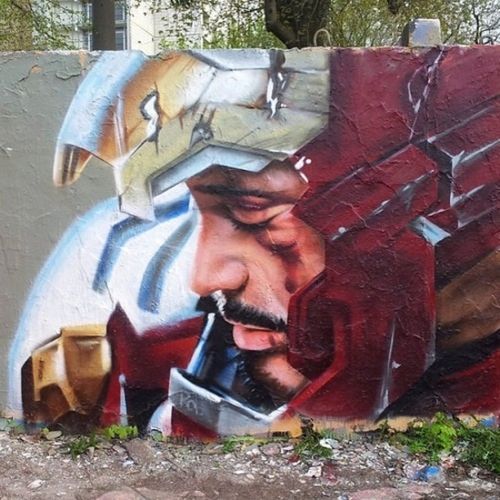 Iron Man street art