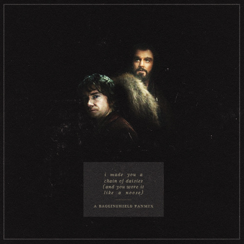idrials: i made you a chain of daisies(and you wore it like a noose) fanmix by idrials; graphic by osgiliaths; dedicated to samwisers; [download] ❢ [listen on 8tracks] i love you, woodkidwhatever i feel for you, you only seem to care about youis there any chance you could see me too? because i love youis there anything i could do just to get some attention from you?in the waves i’ve lost every trace of you, oh, where are you? mountains, biffy clyroi am the mountain, i am the sea, you can’t take that away from mebecause you tear us apart with all the things you don’t likeyou can’t understand that i won’t leave until we’re finished hereand then you’ll find out where it all went wrong heron blue, sun kil moondon’t cry, my love, don’t cry no moreit overwhelms my breaking hearta minor swell of violinsi cannot bear to hear them smother, daughteri am wasted, losing time, i’m a foolish and fragile spinei want all that is not mine, i want him but we’re not rightin the darkness, i will meet my creatorsand they will all agree that i’m a suffocator broken crown, mumford &amp; sonsi will not speak of your sin, there was a way out for himthe mirror shows not, your values are all shotbut, oh, my heart was flawed, i knew my weaknessso, hold my hand, consign me not to darkness all i want, kodalinewhen you said your last goodbye, i died a little bit inside.i lay in tears in bed all night, alone without you by my side.but if you loved me, why did you leave me? take my body, take my body, all I want is and all i need is, to find somebody, i’ll find somebody, like you king and lionheart, of monsters and menand as the world comes to an endi’ll be here to hold your handbecause you’re my king and i’m your lionheart stokkseyri, jonsi &amp; alex[instrumental] 