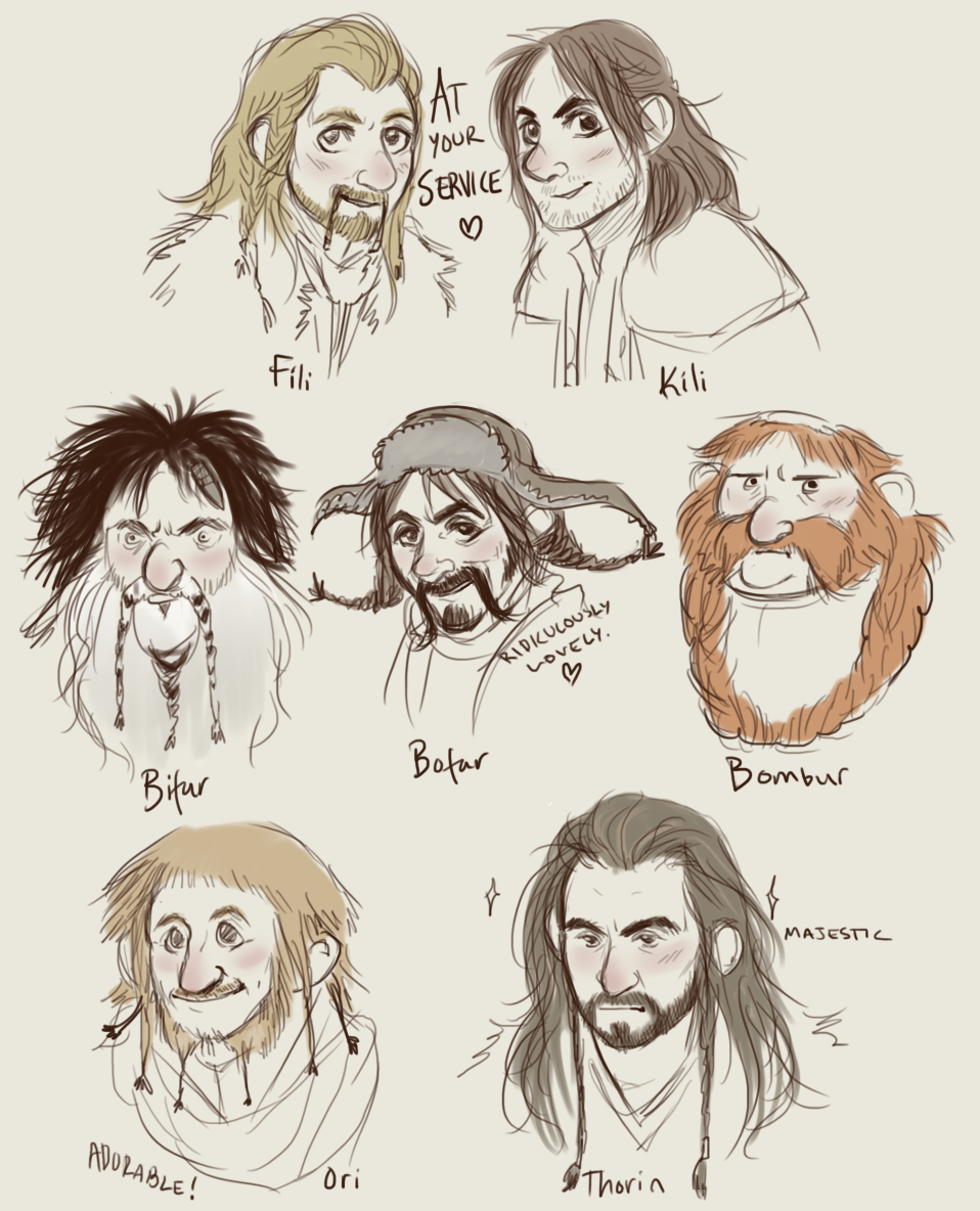 picklecharming: had no refs of the other dwarves when I drew this D: 