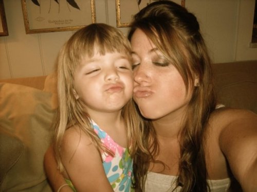 one of the most horrifying things you can do to your child: teach her the duckface. we weep for the future.
