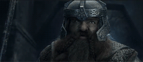 Gimli: There is one dwarf yet in Moria who still draws breath!