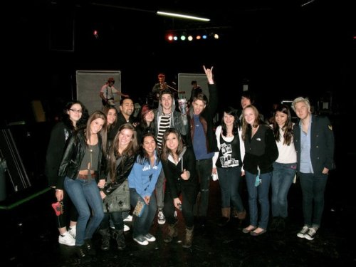 picture of the meet and greet with The Summer Set(@the_summer_set) it looks like i blinked. it might just be the flash from the camera. oh well haha