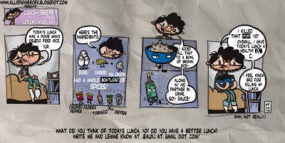 Lunch Killer! Lunch Break New Lunch Break comic post over at the Fred Blogs! Don&#8217;t forget to click the link to see the UN-Censored version of the comic! -Jeaux