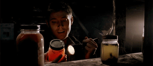 urbanamore :DEAN: Hey Sam, I dare you to take a swig of this.SAM: The hell would I do that for?DEAN: I double dare you. 