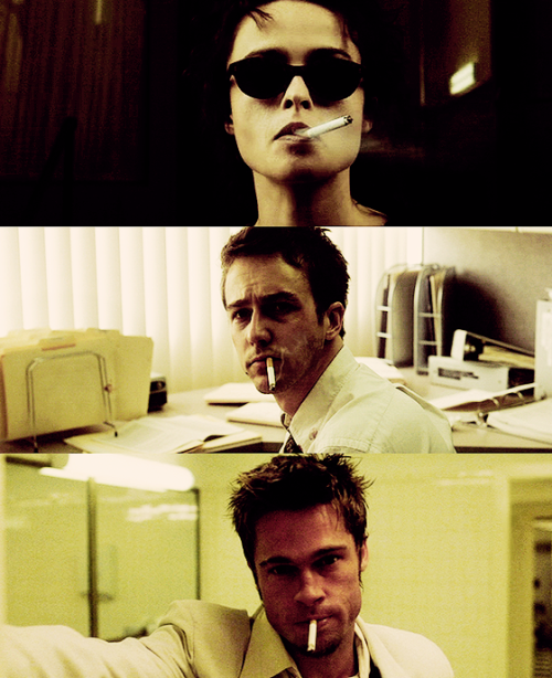 sevenways: «&#160;All the ways you wish you could be, that’s me. I look like you wanna look, I fuck like you wanna fuck, I am smart, capable, and most importantly, I am free in all the ways that you are not.&#160;» Tyler Durden, Fight Club. I love ♥ 