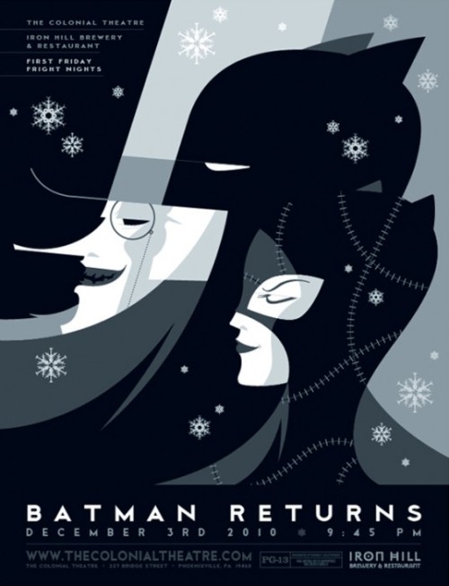 Retro Movie Posters: Batman Returns by Tom Whalen 