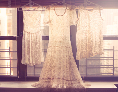 I now own three white lace dresses.
