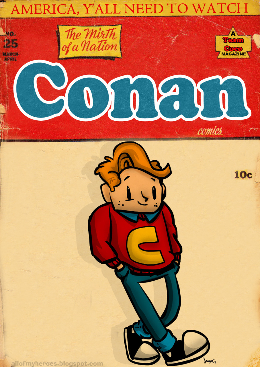 tumblrtoons: http://teamcoco.com/moca/gallery/illustration/13337/america-y-all-need-to-watch On Facebook? Take a moment to Like/Vote for my Conan meets Archie mashup comic art piece! I only need 18 more &#8220;likes&#8221; to get into the #6 spot in the Team Coco art gallery! With your help, I know I can do it! Thanks! -Jeaux 