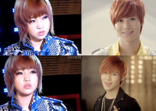 TAEMINZY HAS THE SAME HAIR COLOR!!! XD y do i think they’re copying each other..lol