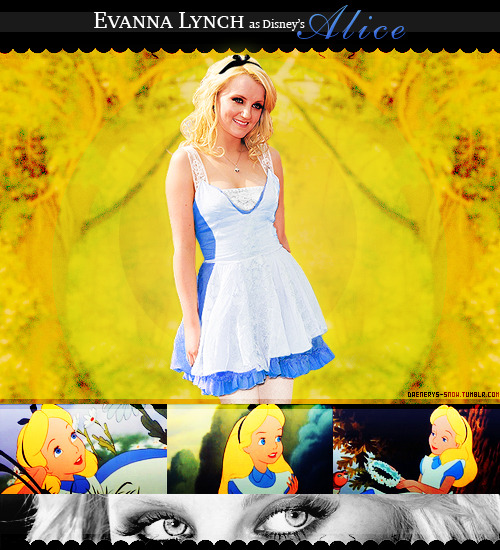 ★ Disney Live Action Dreamcast ★↳ Alice In Wonderland || Evanna Lynch as Alice