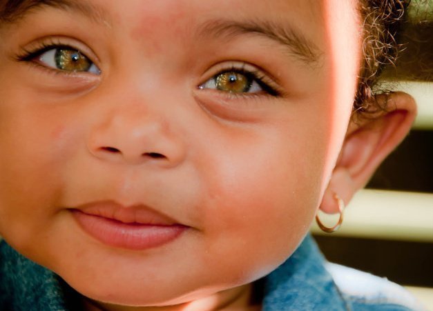 Black babies with blue eyes