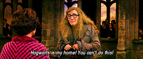 “Hogwarts é minha casa! Você não pode fazer isso!”