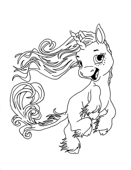 unicorn coloring pages for teens - photo #9
