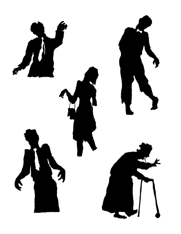 zombie silhouette clip art - photo #32