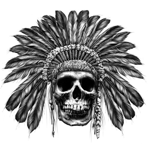 Gallery For > Indian Chief Head Skull Tattoo