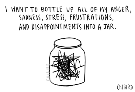 And then toss that jar of distress into a black hole.