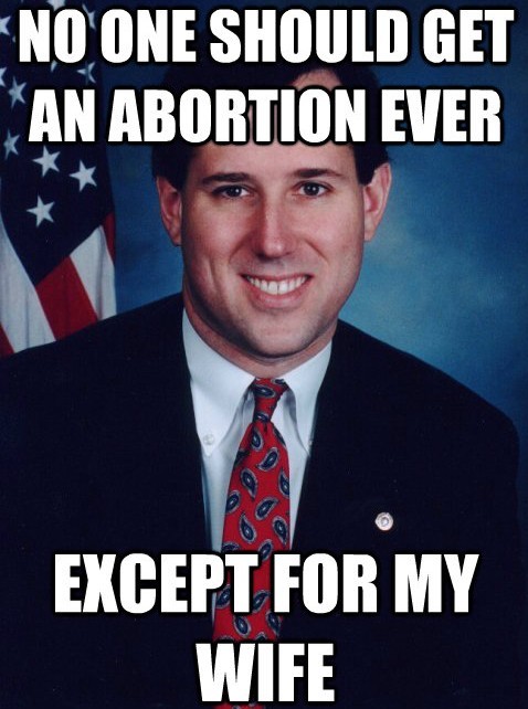 As if we need another reason to hate Rick Santorum...                   
